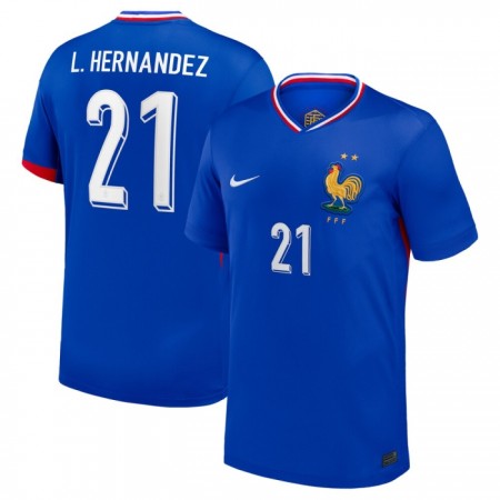 Frankrike L. Hernandez 21 Matchtröjor Hemma Fotbollströja EURO 2024